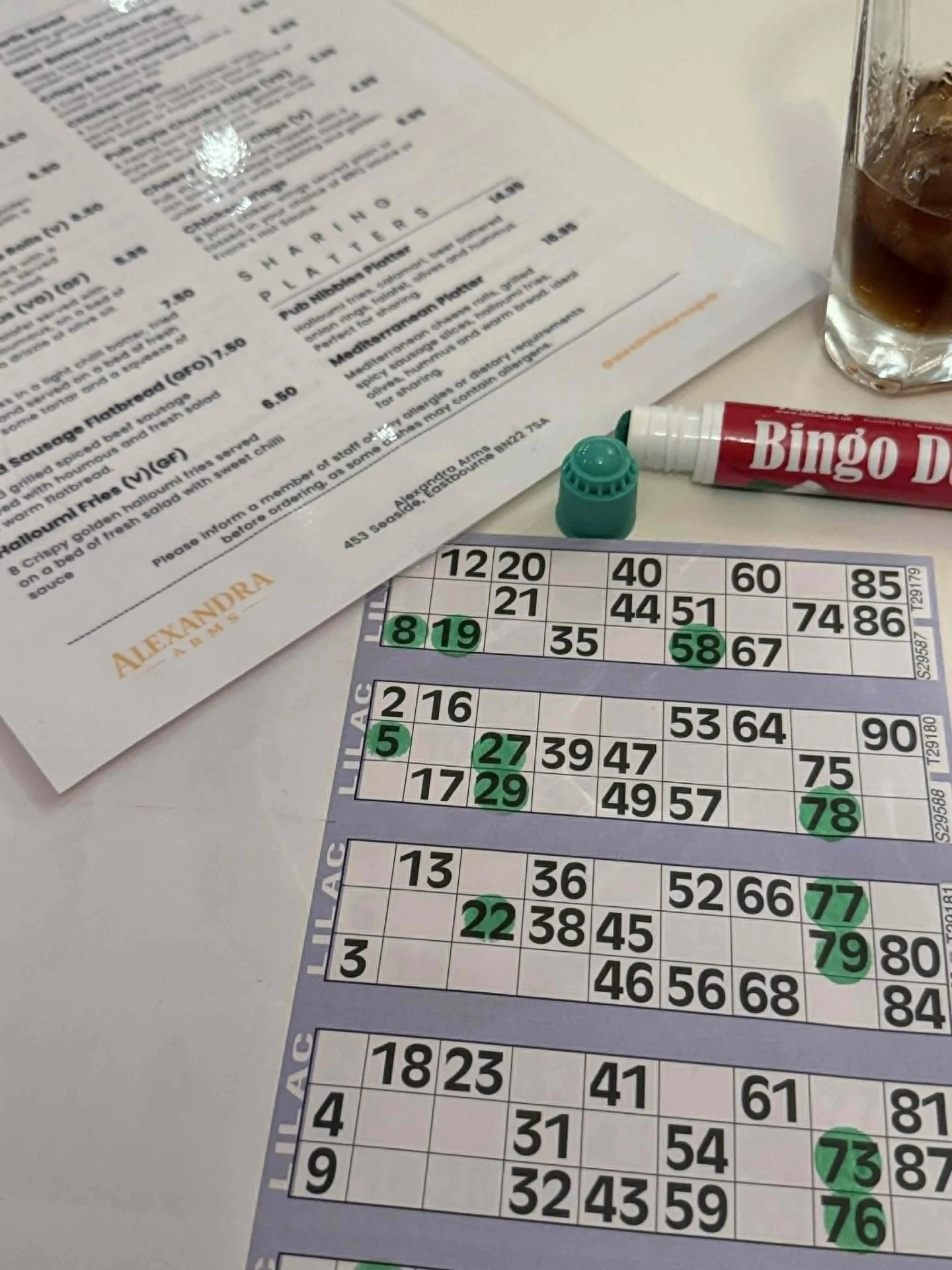Bingo night at the Alexandra Arms